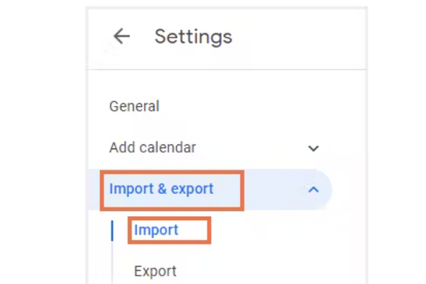 Choose Import Option