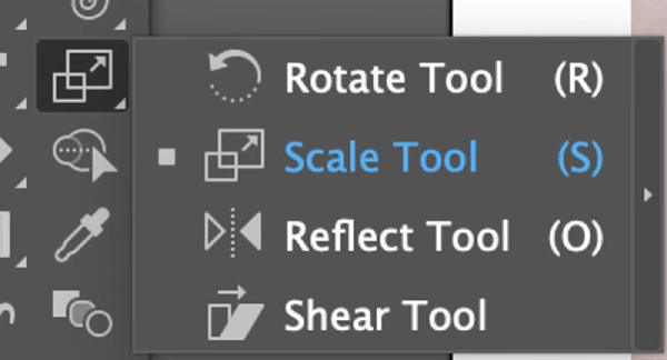 选择缩放工具 Adob​​e Illustrator
