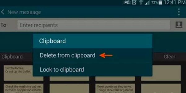 Clear clipboard on Android