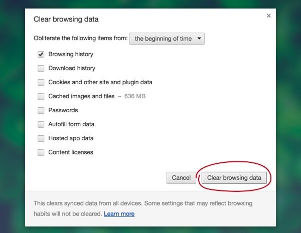 how to clear cookies on google chrome from mac