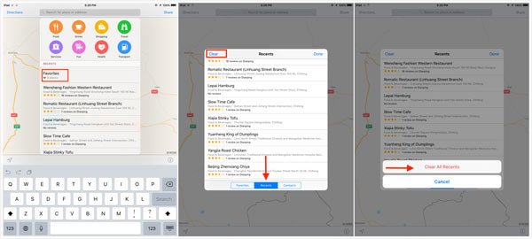 Clear Map History iOS9
