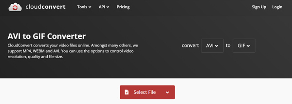 Cloudconvert Avi to Gif Converter