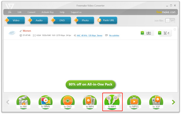 Convert MKV to MP3 Freemake Video Converter