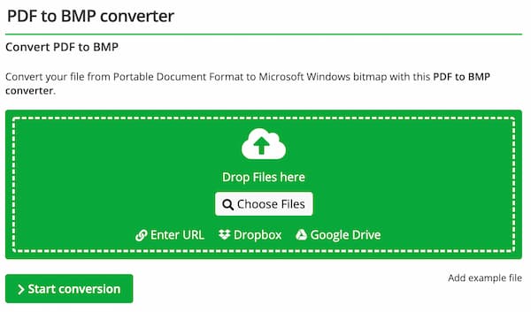 Convert PDF to BMP Online Converter