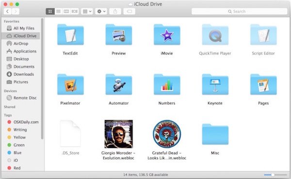 Copy Files to Icloud Drive from Mac