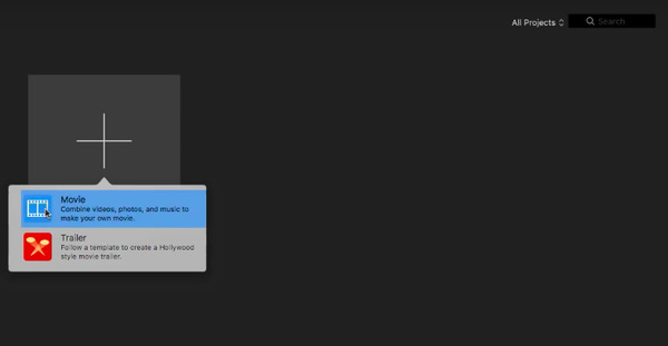 Create iMovie Project