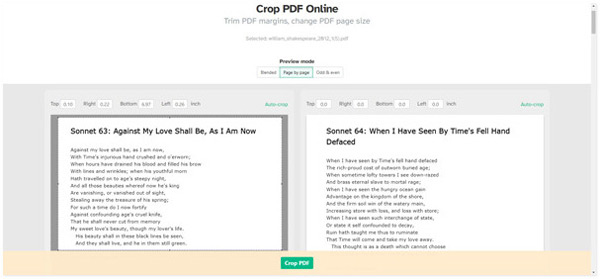 Crop pdf free online