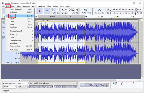 Cut Audio In Audacity