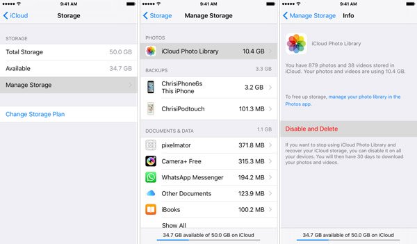 Delete iCloud Storage