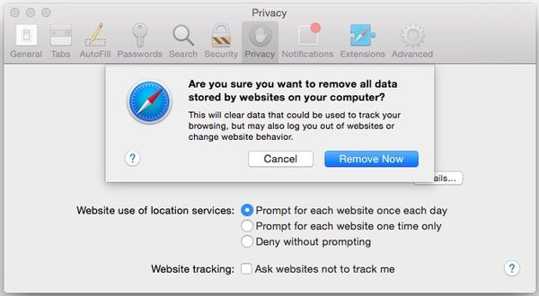how to clear cookies and cache on macbook