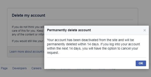 Delete Facebook Account