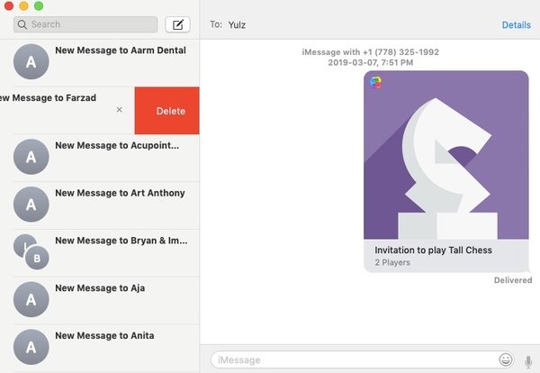 Delete iMessage on Mac