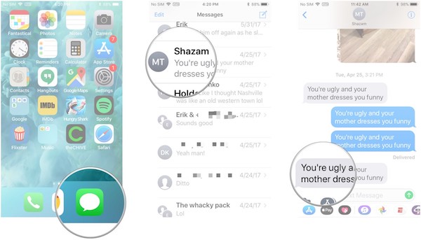 Delete Individual iPhone Messages