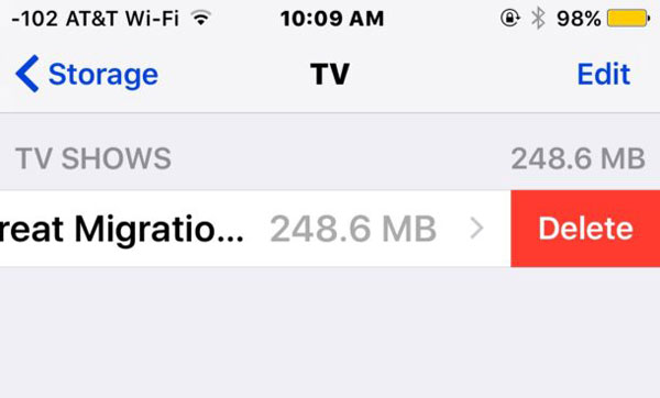 Delete TV Shows from iCloud via TV App