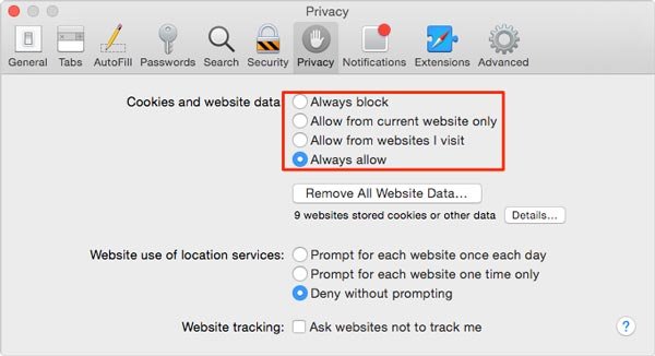 Delete Safari Cache and History