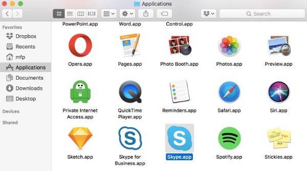 uninstall skype for business mac os x