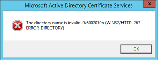 Directory Invalid