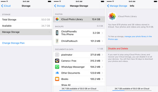 disable delete icloud backup