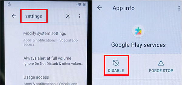 Disable Google Play Service Schok