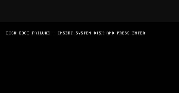 Disk Boot Failure