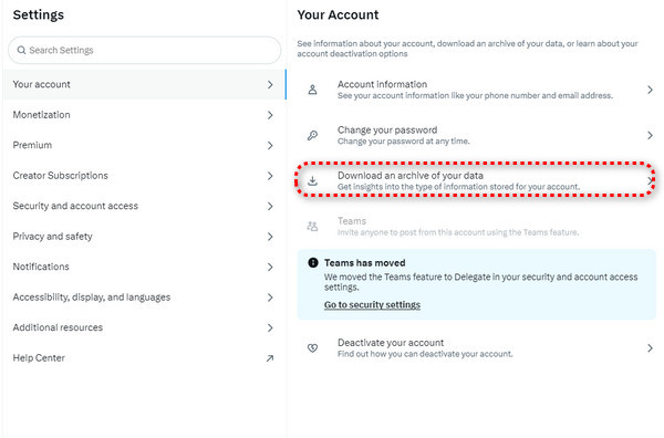 Download An Archive Of Your Data Twitter