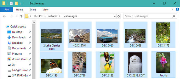 Drag And Select JPEG Files