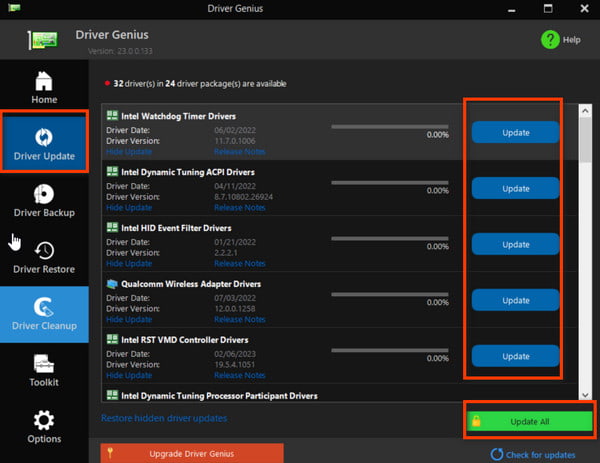 Driver Genius Select Driver Update