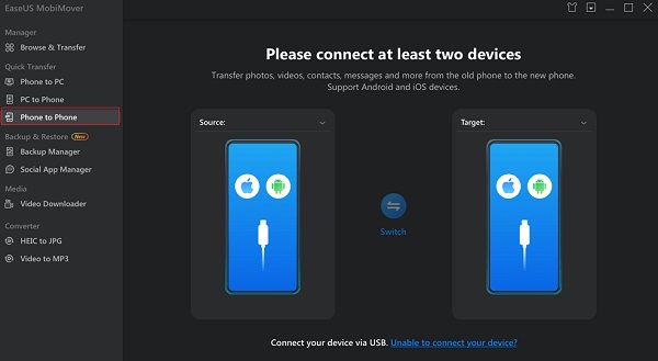 Easeus Mobimover Connect Devices