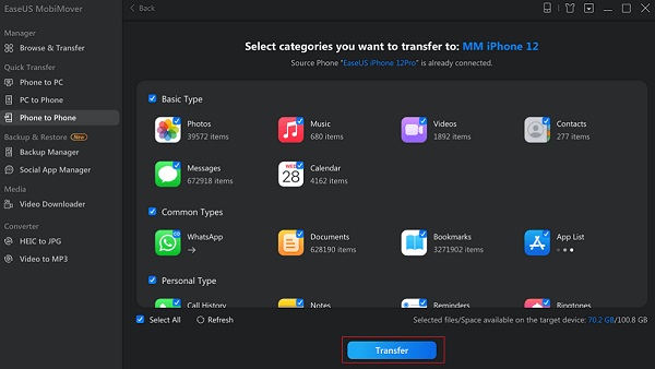 Easeus Mobimover Transfer