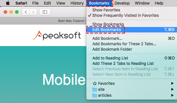 delete bookmarks for a mac in chrome