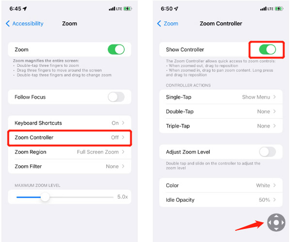 Enable Zoom Controller On iPhone