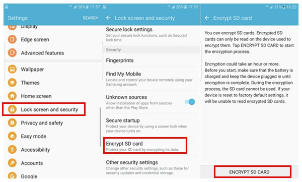 Encrypt SD Card