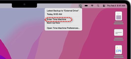 Enter Time Machine