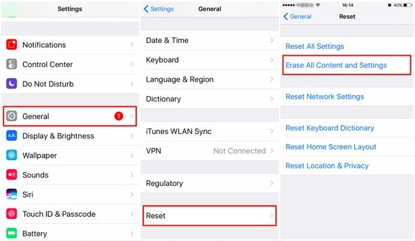 Restore iPhone to Factory Settings