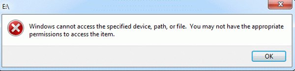 Ошибка windows cannot access the specified device