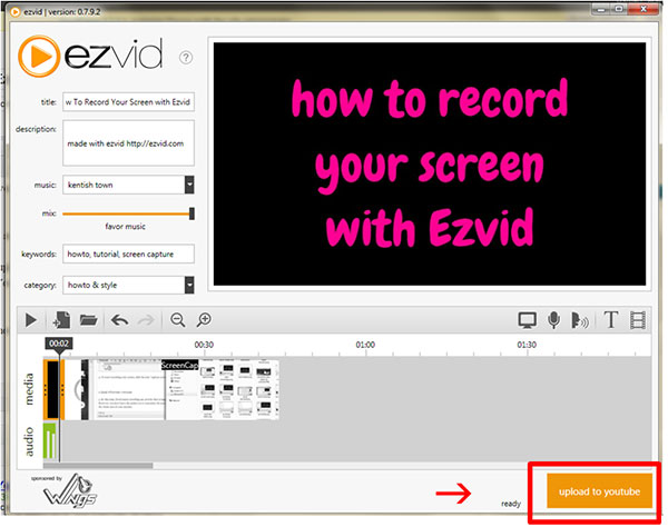 Ezvid Upload to YouTube