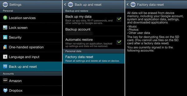 Reset Android Phone to Factory Settings