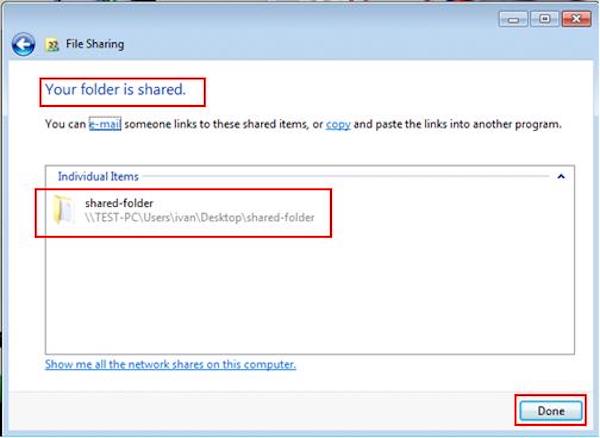 File Sharing in Windows