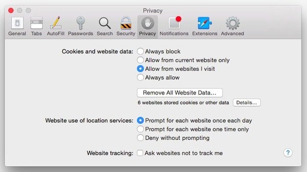 delete cookies chrome for mac for one websight