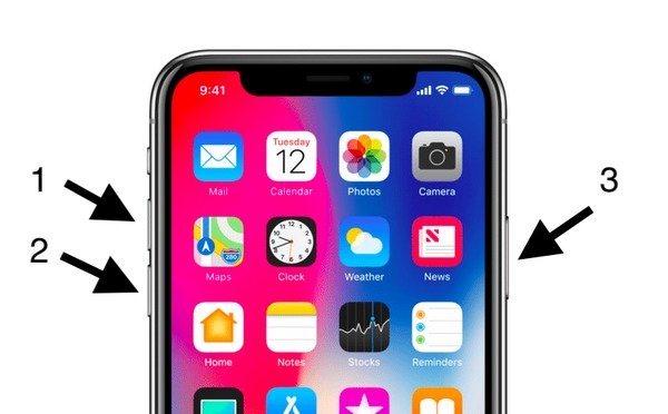 Restart iPhone X