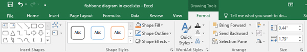 Format a Fishbone Diagram Excel