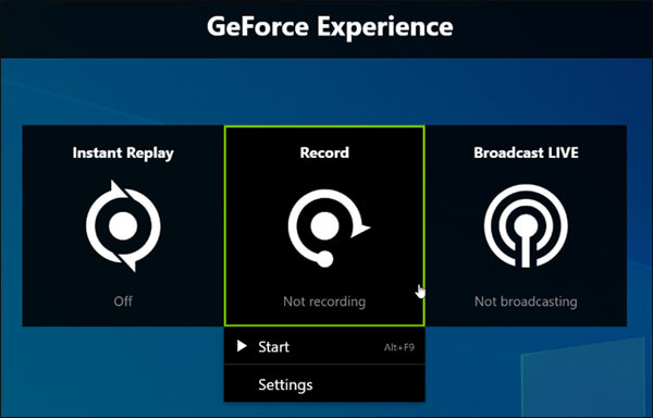 Geforce Start Recording