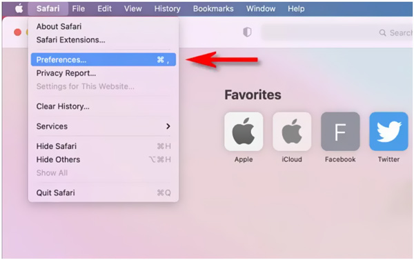 Go to Safari Preferences