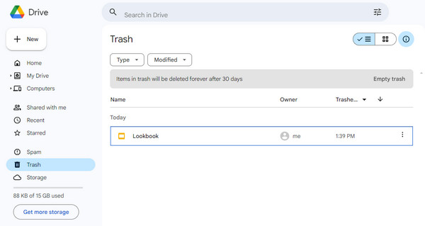 Google Drive Trash