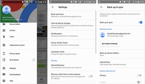 Google Photo auto sync