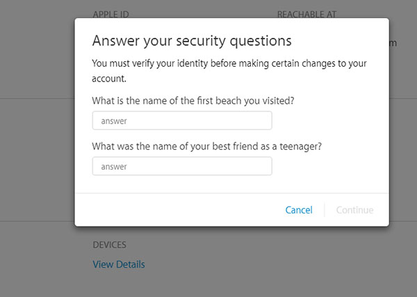 Hack iCloud With Security Questions