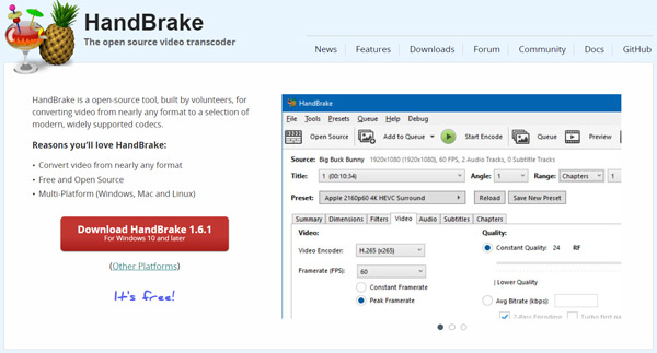 Handbrake Open Source MKV to MP4 Converter