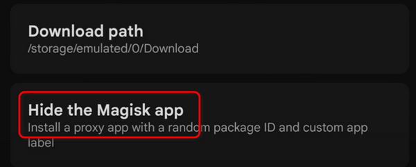 Hide Magisk App