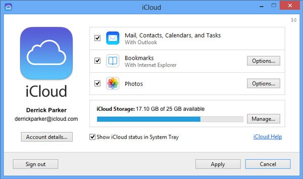 Check iCloud Dashboard