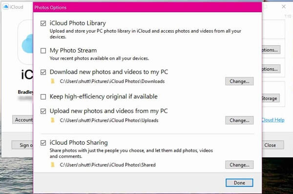 repair icloud for windows to use icloud with outlook 2016